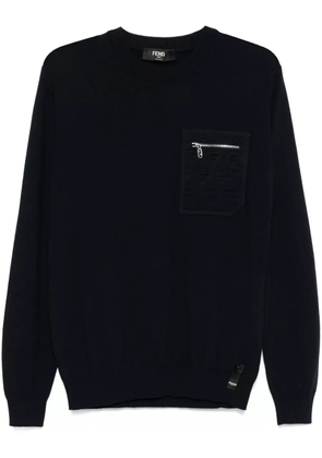 FENDI FF-pattern sweater - Blue