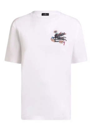 ETRO Pegaso-motif cotton T-shirt - White