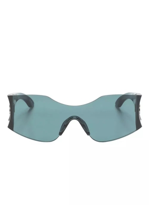 Balenciaga Eyewear Hourglass shield-frame sunglasses - Green