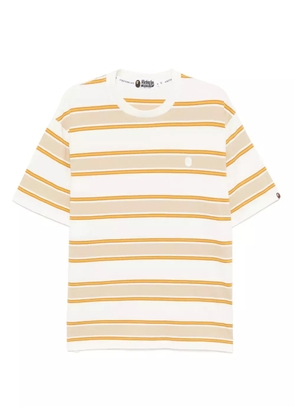 A BATHING APE® logo-embroidered t-shirt - Neutrals