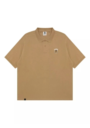 AAPE BY *A BATHING APE® cotton polo shirt - Neutrals