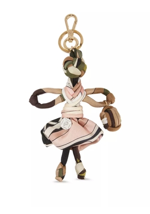 PUCCI Iride-print silk keychain - Neutrals