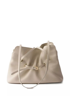 Prada small Dada leather tote bag - Neutrals