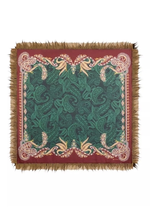 ETRO paisley fringed scarf - Red