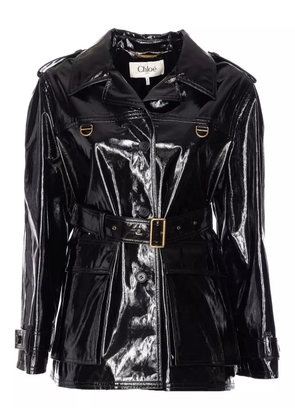 Chloé belted patent jacket - Black