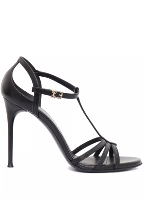 Sergio Levantesi leather sandals - Black