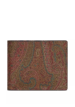 ETRO paisley-print jacquard wallet - Brown