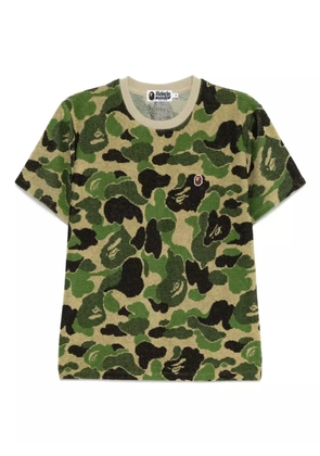 A BATHING APE® ABC camo pile jacquard one-point T-shirt - Green