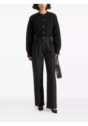 Manière De Voir Caren brushed button cardigan - Black