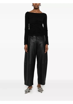 TWINSET ruched dotted blouse - Black