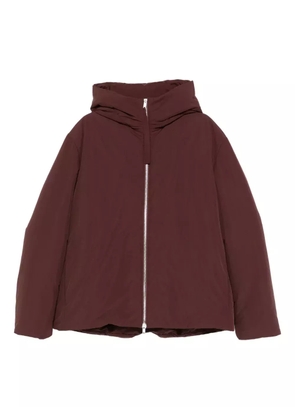 Jil Sander zip-up hooded jacket - Red