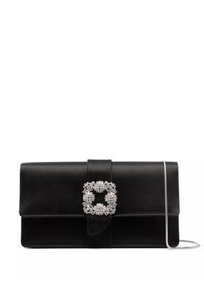 Manolo Blahnik embellished buckle clutch - Black