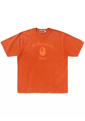 A BATHING APE® logo-print cotton T-shirt - Orange