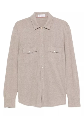 Brunello Cucinelli cashmere shirt jacket - Neutrals