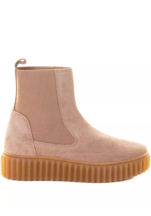 Voile Blanche suede platform boots - Neutrals