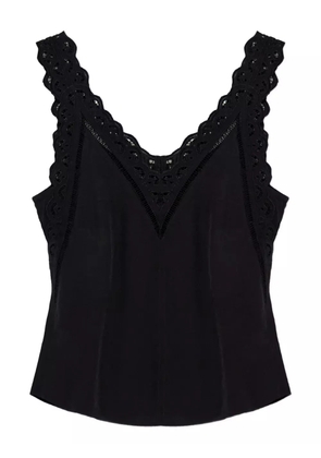 ISABEL MARANT lace-trimmed sleeveless top - Black