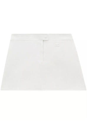 Courrèges Re-edition logo-patch mini skirt - White