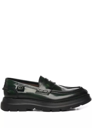 Giuliano Galiano Bryan Mocassins leather loafers - Green