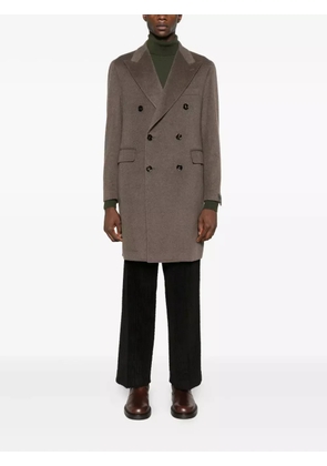 Tagliatore double-breasted cashmere coat - Brown