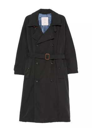 Tela belted double-breasted coat - Black