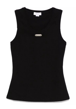 Alexander McQueen logo-plaque tank top - Black
