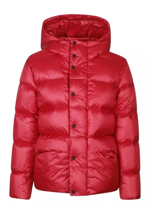 Add hooded puffer jacket - Red