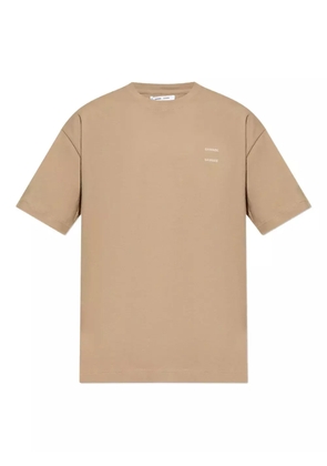 SAMSOE SAMSOE logo-print organic cotton T-shirt - Neutrals