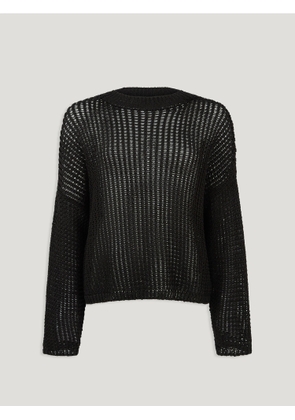 Belstaff Anchor High Neck Jumper Women's Linen Washed Black Size M