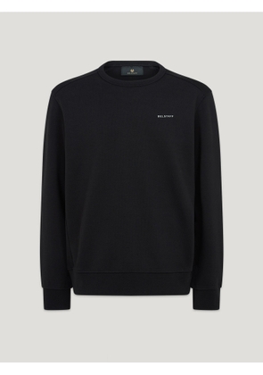 Belstaff Alloy Crewneck Sweatshirt Men's Cotton Fleece BLACK Size 3XL