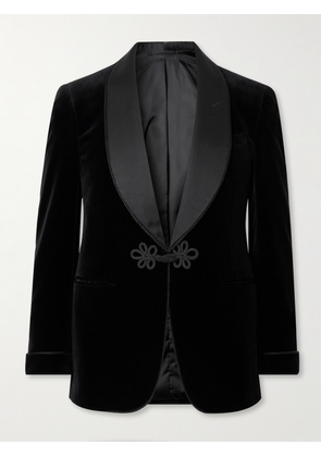 Ralph Lauren Purple Label - Silk-Trimmed Wool-Velvet Tuxedo Jacket - Men - Black - UK/US 36