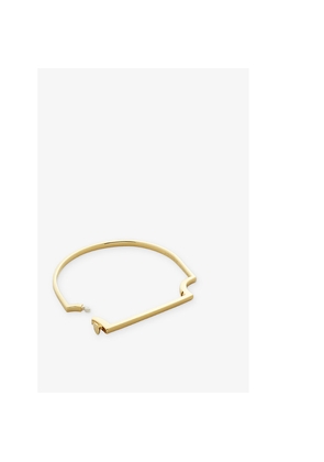 Womens Monica Vinader Signature Skinny 18ct Yellow Gold-Plated Vermeil Bangle Bracelet