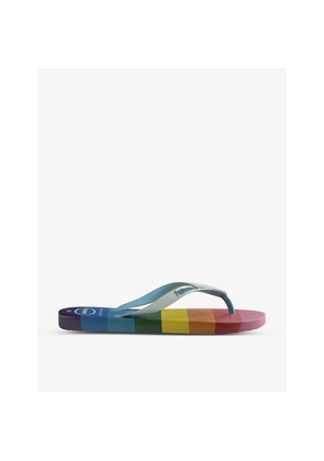 Womens Havaianas Top Pride Rainbow-Print Rubber Flip Flops