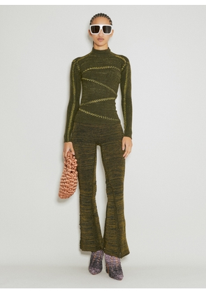 Isa Boulder Mummy High Neck Knit Top - Woman Tops Green L