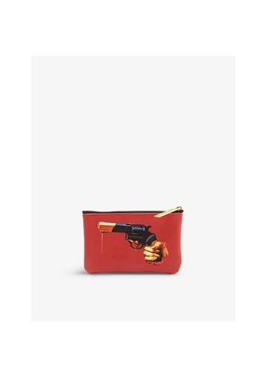 Womens Seletti Wears Toiletpaper Revolver Faux-Leather Coin Bag