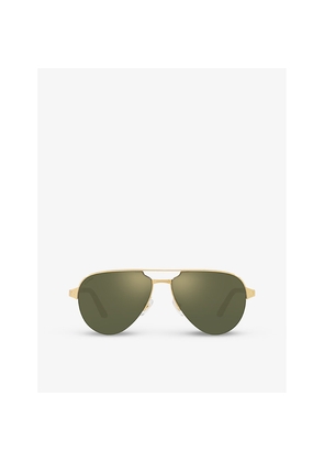 Cartier ct0386S Pilot-Frame Metal Sunglasses