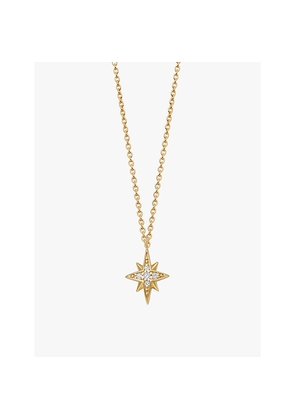 Womens Astley Clarke North Star 14ct Yellow-Gold and 0.035ct Lab-Grown Diamond Pendant Necklace