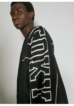 Y-3 Logo Intarsia Cardigan -  Knitwear Black L