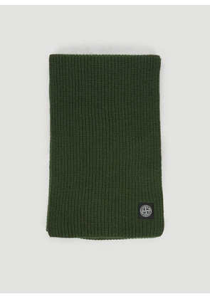 Stone Island Compass Patch Scarf - Man Scarves Green One Size