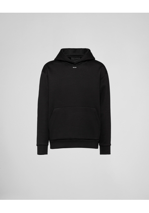 Technical cotton hoodie