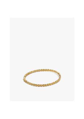 Womens Monica Vinader Nura Teardrop 18ct Yellow Gold-Plated Vermeil Sterling-Silver Bangle
