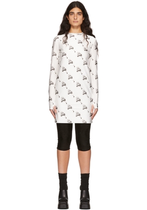 We11done White Artwork Dress