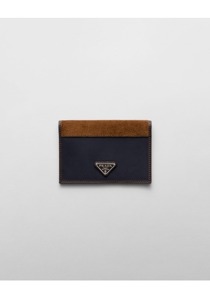 Re-Nylon and leather passport holder