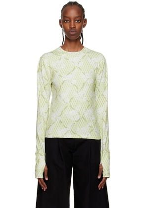 Kijun Green Printed Long Sleeve T-Shirt