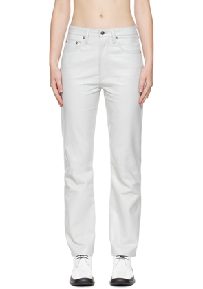 AGOLDE Gray Relaxed Leather Pants