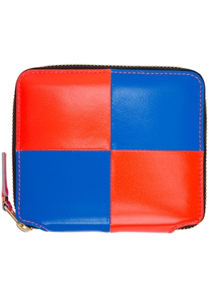 COMME des GARÇONS WALLETS Blue & Orange Fluo Squares Wallet
