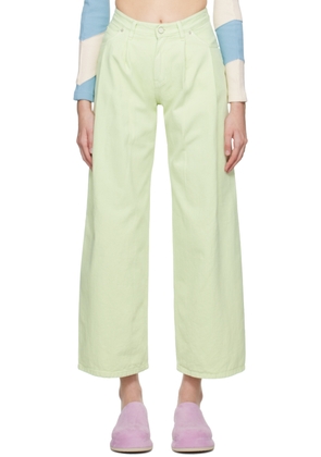 Kijun Green Pleated Trousers