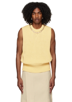 Jil Sander Yellow Crewneck Vest