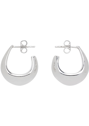LEMAIRE Silver Curved Mini Drop Earrings