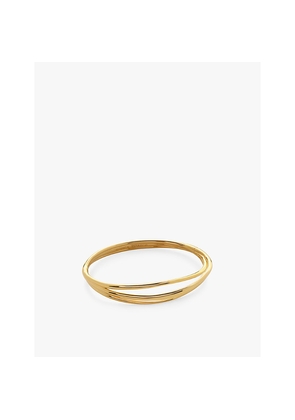 Womens Monica Vinader Nura Wrap 18ct Yellow Gold-Plated Vermeil Sterling-Silver Bangle Bracelet