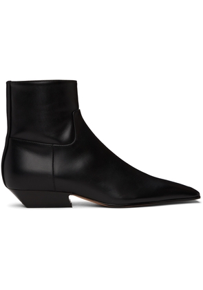 KHAITE Black 'The Marfa' Ankle Boots